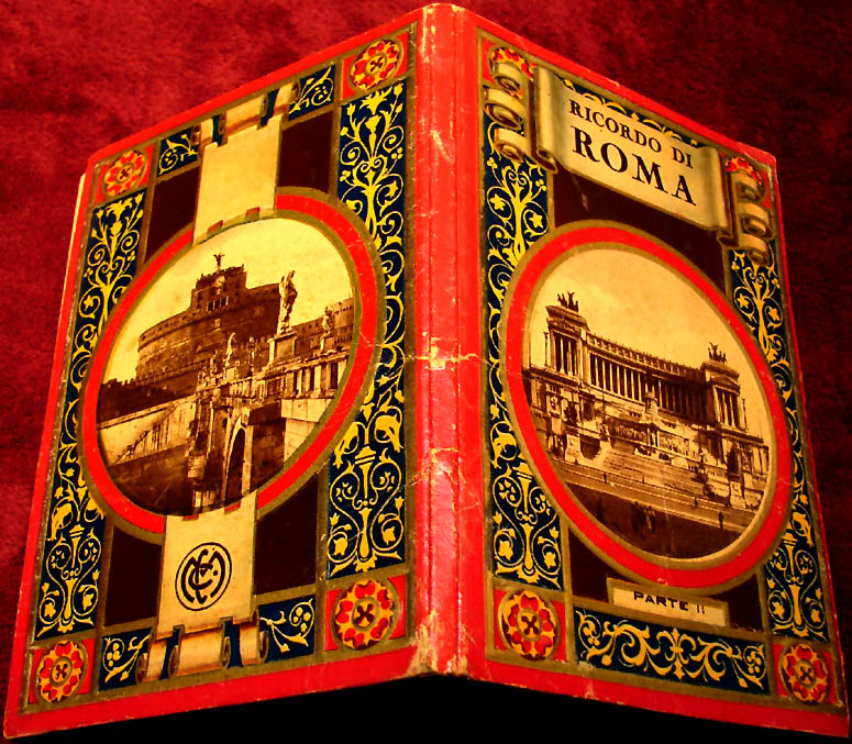 Old Ricordo Di Roma Italy Advertising Souvenir Historical Picture and Information Book