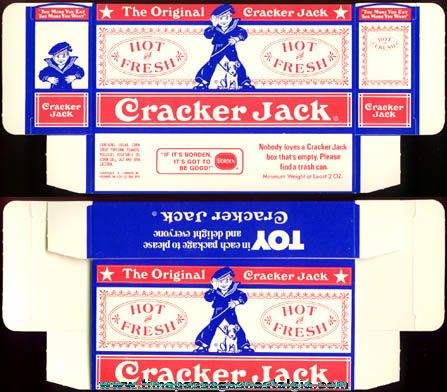 Unused 1970s Cracker Jack Popcorn Confection Vendor Wagon Advertising Box