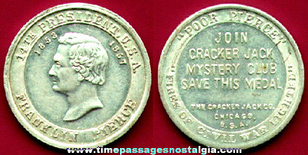 1930’s Cracker Jack Mystery Club Presidential "Save This Medal" Prize