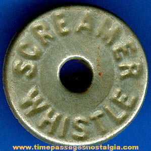 1930’s Cracker Jack Premium / Prize Tin Toy Screamer Whistle