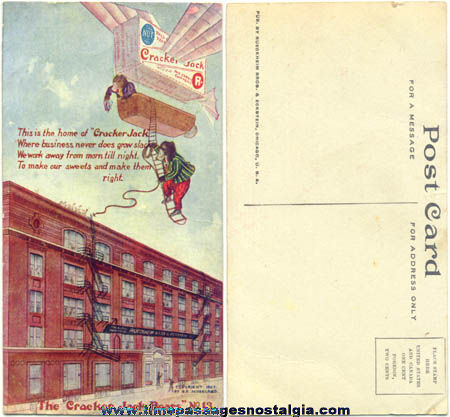 1907 Cracker Jack Bears Advertising Premium / Prize Post Card #13
