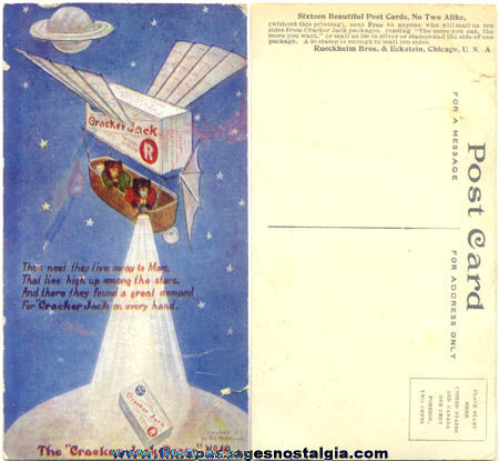 1907 Cracker Jack Bears Advertising Premium / Prize Post Card #16