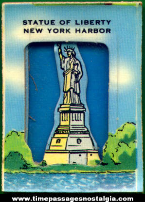 1960s Cracker Jack 3-D Statue Of Liberty New York City Picture Premium / Prize