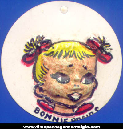 Colorful Old Cracker Jack Pop Corn Confection Dick Tracy Bonnie Braids Comic Character Vacuform Toy Charm Prize