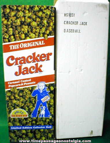 ©1997 Boxed Cracker Jack Baseball Doll With All Accessories