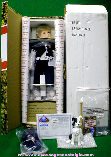©1997 Boxed Cracker Jack Baseball Doll With All Accessories