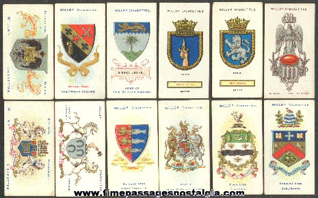 (12) Old Shield & Crest Tobacco / Cigarette Premium Trading Cards