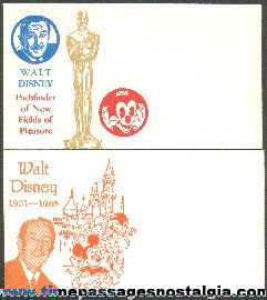 (2) Different Walt Disney Commemorative Envelopes