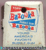 Old Lithographed Tin Bazooka Bubble Gum Advertising Clip