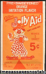 Old Unopened Orange Flavored Jolly Aid Drink Mix Packet