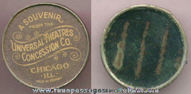 Old Rare Universal Theatres Concession Company Advertising Premium Mirror