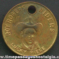 1950’s Roy Rogers Riders Lucky Piece Coin / Token