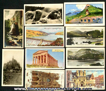 (10) Old Scenic Cigarette Advertising Premium Trading Cards