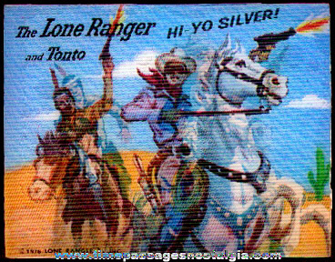 1976 Lone Ranger & Tonto Flicker / Lenticular Card