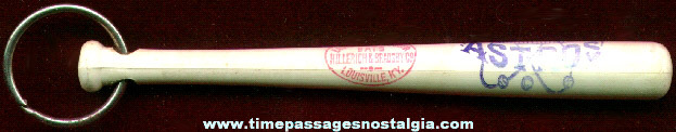 Old Houston Astros Base Ball Team Advertising Souvenir Bat Key Ring
