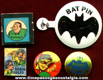 (5) Older Small Batman Items