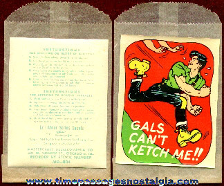 Unused 1951 Li’l Abner Decal With Envelope