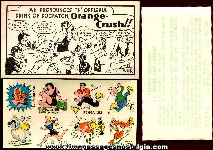 1950 Orange Crush Soda Li’l Abner Premium