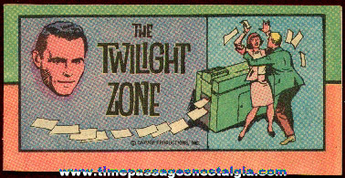 Old Twilight Zone Cereal Premium (?) Comic Book