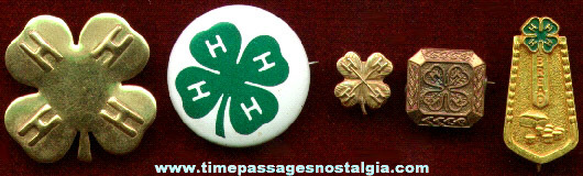 (5) Small Old 4 - H Club Items