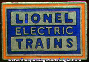 Old Enameled Lionel Electric Trains Pin
