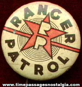 Old Ranger Patrol Pin Back Button