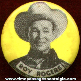 Roy Rogers Pin Back Button