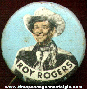 Roy Rogers Pin Back Button