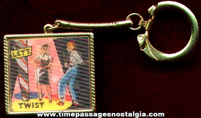 Old "Let’s Twist" Flicker / Lenticular Key Chain