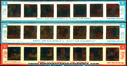 (3) 1960’s Rocky & Bullwinkle Kenner Give-A-Show Slides