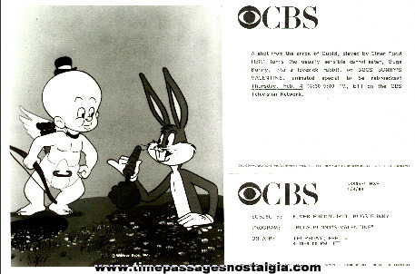 1988 Bugs Bunny & Elmer Fudd CBS Promotional Photograph