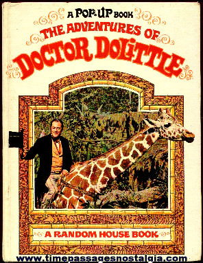 Old "The Adventures Of Doctor Dolittle" Character Pop-Up Book