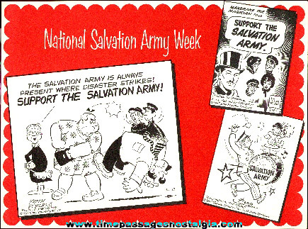1967 National Salvation Army Week Comic Strip Placemat
