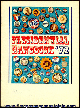 1972 Advertising Premium Presidential Handbook