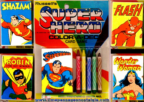 (5 Different) Mint In Packages Super Hero Color-A-Deck Card Games