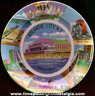 Old Atlantic City (N.J.) Souvenir China Plate