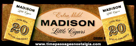 Madison Little Cigars Carton and (10) Empty Box Packs