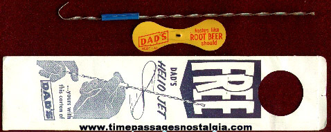 Old Unused DAD’S Root Beer Advertising Helicopter Premium With Original Bottle Hanger Envelope