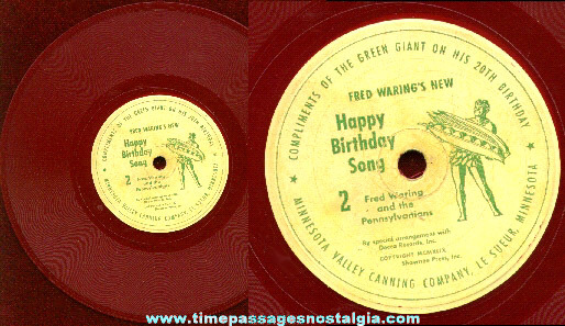 1949 Jolly Green Giant 20th Birthday Decca Red Vinyl Record