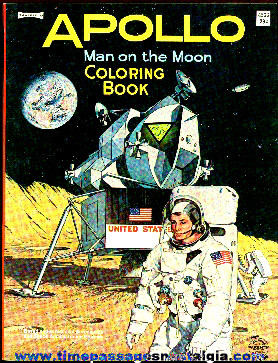 Mint Uncolored 1969 Apollo / Man On The Moon Coloring Book