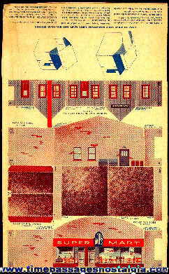 Old Uncut Mars Candy Bar Advertising Marstown Building Candy Box Bottom