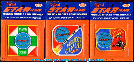 (3) Old Unopened Official STAR TEAM Mission Badges & Rank Insignia