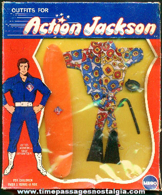 1971 Packaged MEGO Action Jackson Surfing And Scuba Outfit #1118