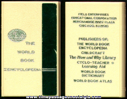 Old World Book Encyclopedia Advertising Premium Bank