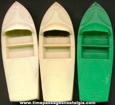 (3) 1955 Post Cereal Premium Century Arabian Toy Boats