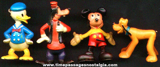 (4) Painted Disney Character Figures