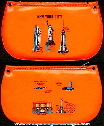 Old New York City Advertising Souvenir Vinyl Purse