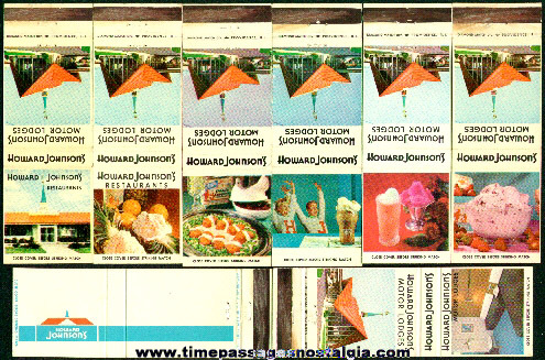 (8) Different Old Howard Johnson’s Restaurant Advertising Match Packs