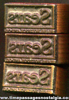 (3) Sears, Roebuck & Company Printer’s Print Blocks