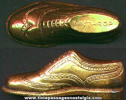 Old Winthrop Shoes Advertising Premium Or Display Metal Shoe